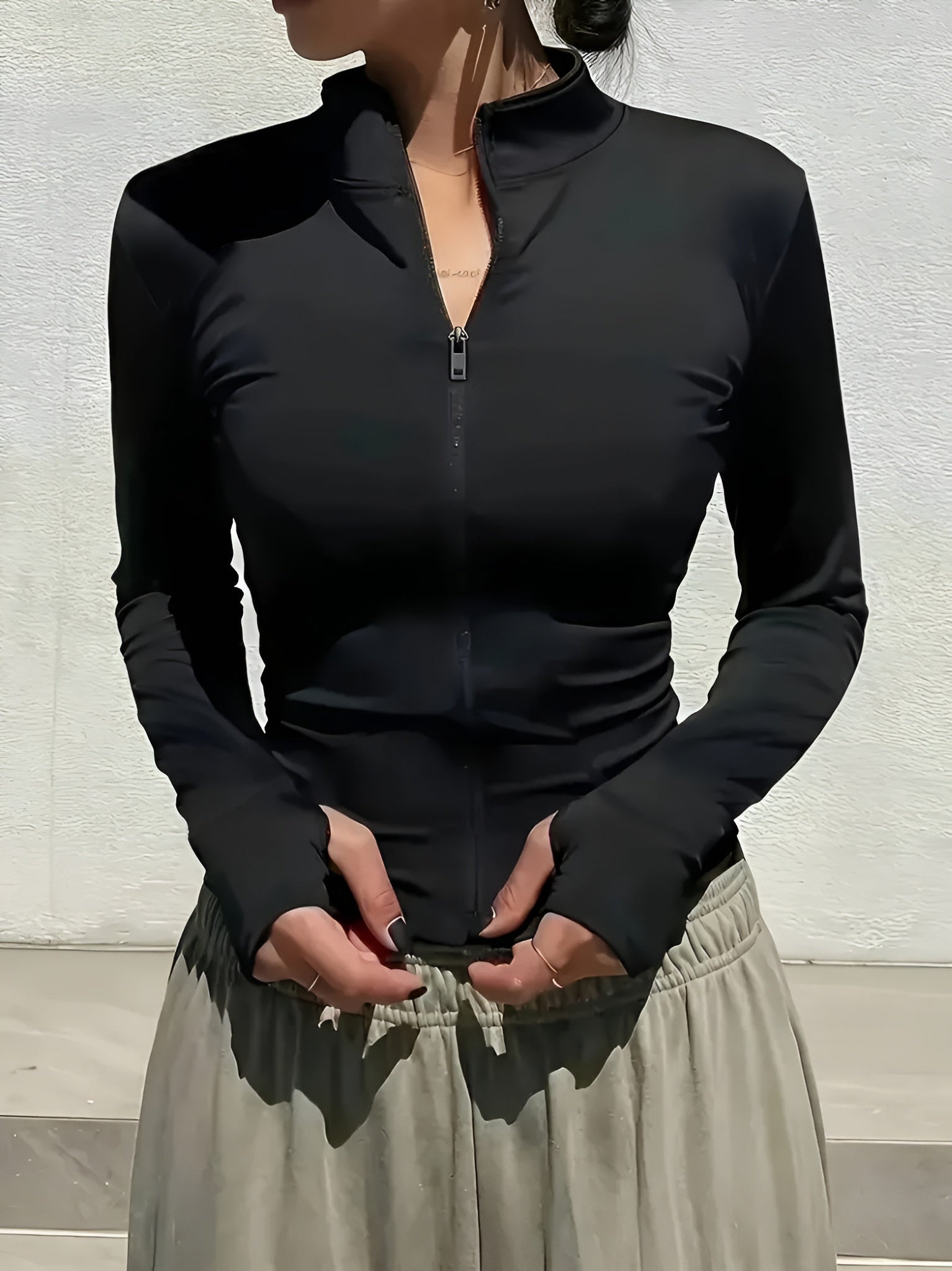 Tricou compresie cu fermoar CF-01